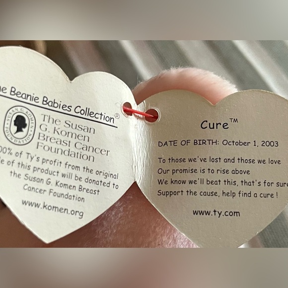 NWT Ty Pink Stuffed Bear - Picture 4 of 6